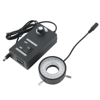 Afbeelding van Microscoop Accessoires Kit 40 LED Ring Licht Verstelbare 28mm Draad Mount Microscopio Lamp voor Camera Verlichting Slides