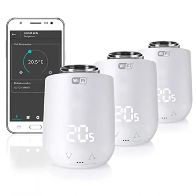 Afbeelding van Eurotronic Comet WiFi Draadloze radiatorthermostaat Set Elektronisch van 3 stuks