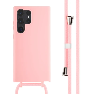 Afbeelding van Samsung Galaxy S23 Ultra Hoesje Siliconen en TPU (zacht) iMoshion Softcase/Koordhoesje/Backcover Roze Telefoonhoesje