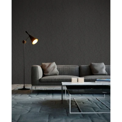 Afbeelding van modern behang trendy slaapkamer Vliesbehang Grijs Zilver 301611 Online winkel