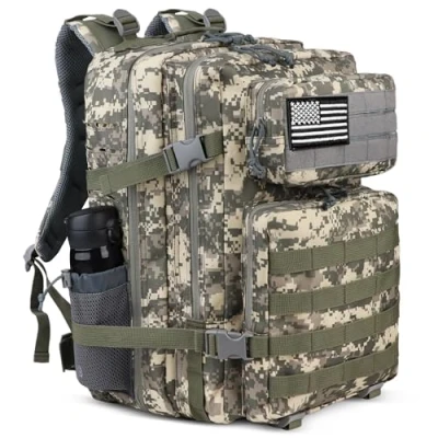 Afbeelding van Zavothy 45L Militaire Tactische Rugzak voor Mannen en Vrouwen Leger 3 Dagen Assault Pack Tas Grote met Molle Systeem