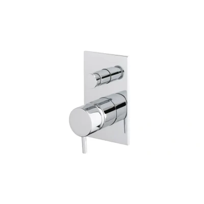 Afbeelding van Waterevolution Flow inbouw douchemengkraan met 2 uitgangen chroom T132BBQ01 TEC box