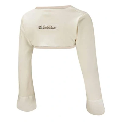 Afbeelding van ScratchSleeves Stay on krabwanten voor jeukende kleuters Crème/cappuccino 3 4 jaar