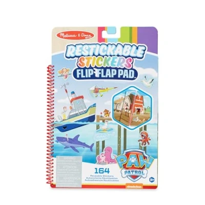 Afbeelding van Melissa &amp; Doug Flip Flap Pad met herbruikbare PAW Patrol stickers Avonturenbaai (164 stickers)