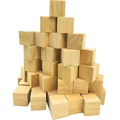 Afbeelding van Fycooler Kleine Houten Kubussen 2x2x2cm Blokjes Natuurlijk Onbewerkte Blokken Educatieve Blanco Hout Knutselmateriaal Voor DIY Kunst Schilderen Stempelen,Puzzels,Cijfers 70pak