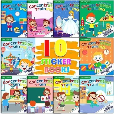 Afbeelding van Bambebe Sticker Boeken Speelgoed voor Kinderen, 10 Pack Puffy Game Educatief Zintuiglijk Leren Speelgoed, 3D Leuke Waterdichte Voertuigen Stickers, Leeftijd 2 6 Jaar Oude Reizen