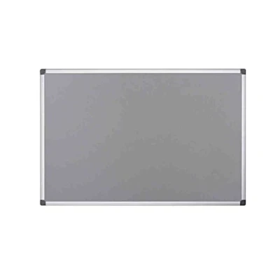 Afbeelding van Bi Office Maya Prikbord, Vilten Memobord Grijs, Geanodiseerd Aluminium Omlijsting, 60x45 cm