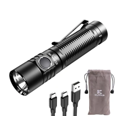 Afbeelding van KLARUS G15 4000 lumen ultraheldere compacte oplaadbare LED zaklamp, 5000 mAh batterij aangedreven EDC zaklamp met lange looptijd en zijschakelaar