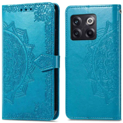 Afbeelding van OnePlus 10T Hoesje Kunstleder iMoshion Bookcase Turquoise Telefoonhoesje