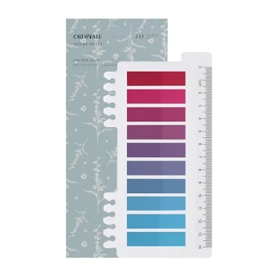 Afbeelding van Ordinate Sticky Notes, 200 stuks, transparante zelfklevende notitieblaadjes om te markeren, plakstrip, paginamarkering, esthetische notitieblaadjes, volledige kleur kleurverloop (K