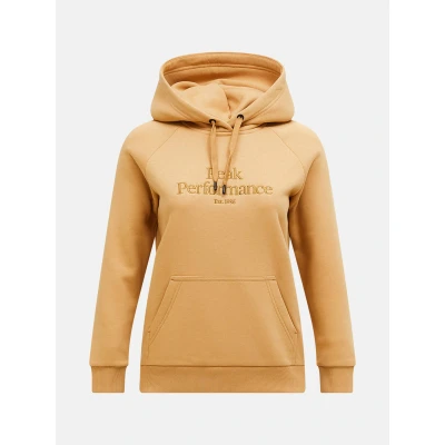 Afbeelding van Peak Performance W Original Hoodie, Dames, Maat: Large, Camel