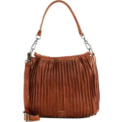 Afbeelding van FREDsBRUDER Leren Schoudertas Say Hello Shoulderbag Rustic Orange Terracotta