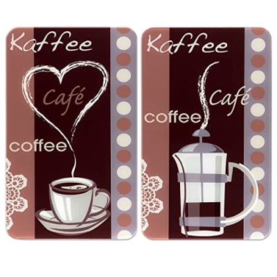 Afbeelding van WENKO Kookplaatdeksel Koffiegeur Speciale voeten (set, 2 delig)
