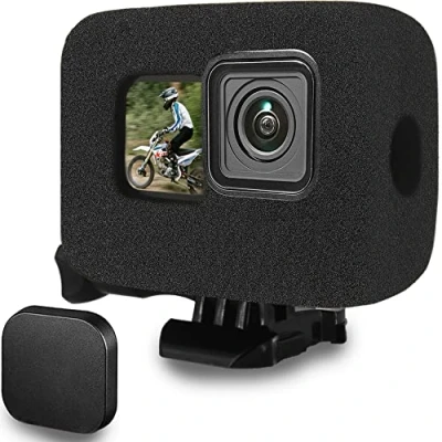 Afbeelding van FitStill Windslayer Cover Muffler Winddicht Behuizing Frame Case Voor GoPro Hero 11 10 9 Zwart Foam Wind Ruisonderdrukking Spons Video Accessoires Audio Opname, Zwart, 9/10
