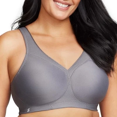Afbeelding van Glamorise Full Figure Plus Size MagicLift Naadloze Sport BH Draadloos #1006 Houtskool Grijs, 90L