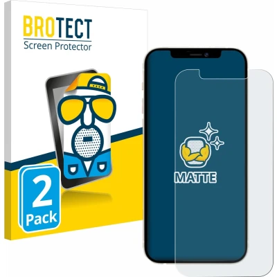 Afbeelding van BROTECT Screenprotector voor Apple iPhone 12 Pro Folie Beschermfolie matte (2 Stuks)