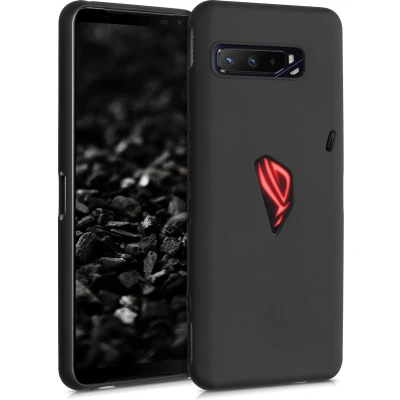 Afbeelding van kwmobile telefoonhoesje geschikt voor ASUS ROG Phone 3 (ZS661KS) Hoesje smartphone Back cover in mat zwart
