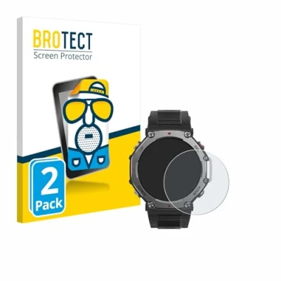 Afbeelding van BROTECT (2 Stuks) Antireflecterende Beschermfolie voor Huami Amazfit T Rex 3 Anti Glare Screen Protector, Mat, Ontspiegelend