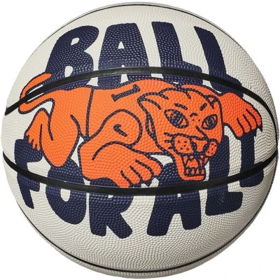 Afbeelding van Nike Performance Everyday Playground Graphic Deflated Basketbal, Heren, Maat: One Size, Light bone/midnight navy/black/total orange