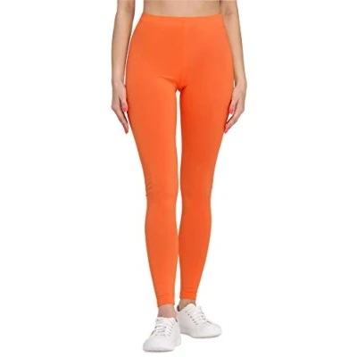 Afbeelding van Bellivalini BLV BLV50 147 LE Dames Leggings Sport Vrijetijdsbroek Lang Viscose Sporbroek Yogabroek Oranje L