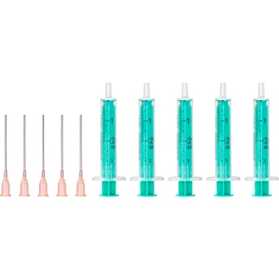 Afbeelding van MedixX Spuitset spuiten set hobbyspuit met stompe naald verschillende maten voor hobby en thuiswerk, afzonderlijk steriel verpakt (5x 2ml &amp; 5x canule)