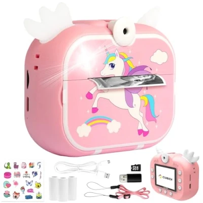 Afbeelding van CUBIDI® Kindercamera instant camera kinderen digitale met printpapier en 32 GB kaart jongens meisjes 3 12 jaar