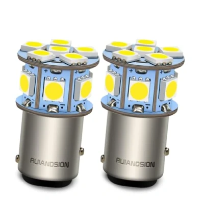 Afbeelding van Ruiandsion 2 stks 1157 BAY15D LED Lamp 6 V Super Heldere 5050 12SMD Chipsets 6000 K Wit Vervanging voor Backup Reverse Light Achterlicht, niet polariteit