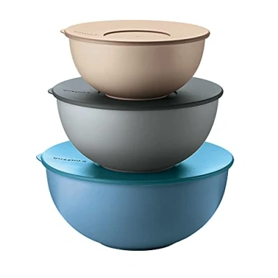 Afbeelding van Fratelli Guzzini Kitchen Active Design, set van 3 containers met deksel, Ø28 x h13,8 cm, assorti