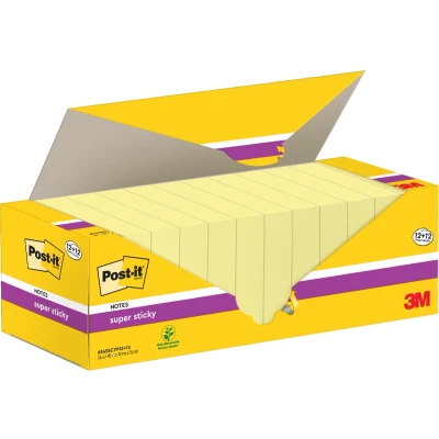 Afbeelding van Post it, Plakbriefje, Sticky notes Super Notes, 76 x mm, 12 + (76 mm)