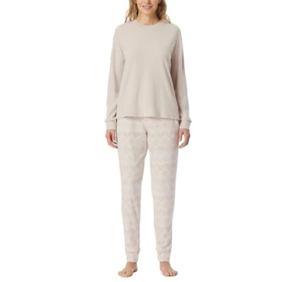 Afbeelding van Schiesser Selected Premium Warming SET Pyjama, Dames, Maat: 42, Beige