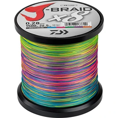 Afbeelding van Daiwa J Braid X8 0.24mm 1500m multi c Gevlochten lijn