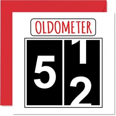 Afbeelding van Leuke 52e verjaardagskaarten voor mannen vrouw Oldometer Happy Birthday Card papa mama opa oppas oma oom tante neef vriend, 145mm x wenskaarten, verjaardagskaart