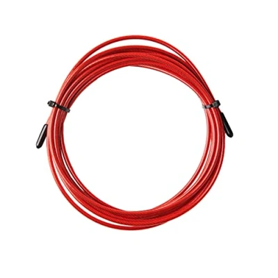 Afbeelding van Picsil Vervangende Kabel voor Cross Training Springtouw, Stalen met PVC Coating, Lengte 3m, Dikte 2,5 3mm, Compatibel Andere Merken (Rood)