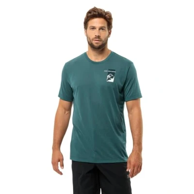 Afbeelding van Jack Wolfskin Vonnan S/S Graphic Tshirt print, Heren, Maat: Small, Emerald