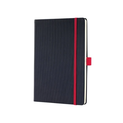 Afbeelding van Notitieboek Sigel Conceptum RED Edition hardcover A5 zwart geruit