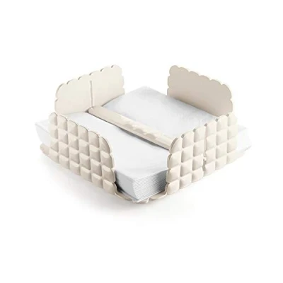Afbeelding van Guzzini Tiffany, Vierkante Horizontale Servettenhouder met Stopstang Melkwit, 20 x h7,3cm 198700156