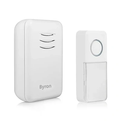 Afbeelding van Byron doorbell + bell button Wireless 16 melodies With nameplate DBY 22311NP