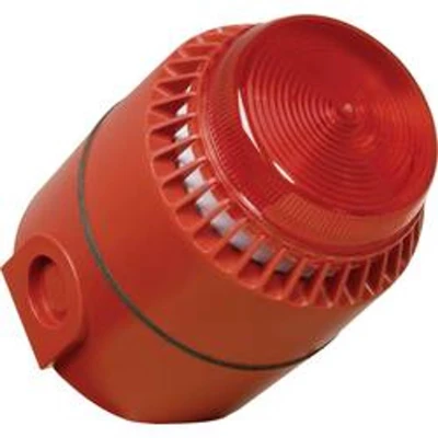 Afbeelding van ComPro Combi signaalgever Flashni Rood Flitslicht, Continugeluid 24 V/DC 110 dB