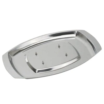 Afbeelding van MasterClass Roestvrij staal Spiked Carving Tray, 38 x 26,5cm, Zilver
