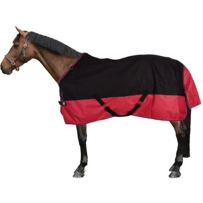 Afbeelding van EQUITHÈME Outdoordeken Tyrex 1200D 50g met Halve Hals Navy/Bordeaux 165/215