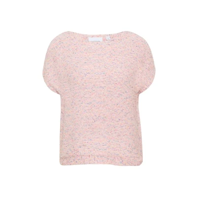 Afbeelding van comma casual identity Tshirt print, Dames, Maat: 40, Rosa