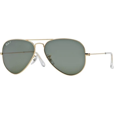 Afbeelding van Ray Ban Zonnebril Aviator 3025 Goud Groen Gepolariseerd 001/58 62mm Sunglasses