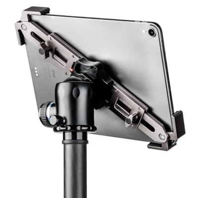 Afbeelding van Tablet statiefhouder voor iPad Pro 13, 12,9, 11, Air, Surface Galaxy, 9 tot 14 inch, enz.; statiefschroefdraad 1/4 inch en 3/8 Arca Swiss compatibel