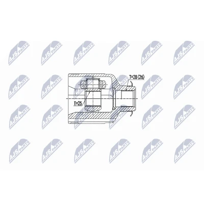 Afbeelding van Homokineet reparatie set, aandrijfas NTY NPW KA 341