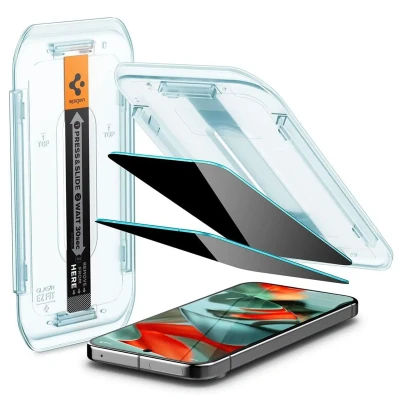 Afbeelding van Spigen GLAS.tR EZ Fit (2 Stuk, Google Pixel 9 Pro XL), Smartphone beschermfolie, Zwart