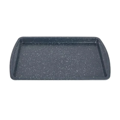 Afbeelding van Russell Hobbs RH0998EU Nightfall Stone 38cm Baking Tray Sheet, Blue Marble, Suitable For Oven Use Up To 220C, PFOA Free, Perfect Biscuits, Cookies &amp; More, Aluminium, Single