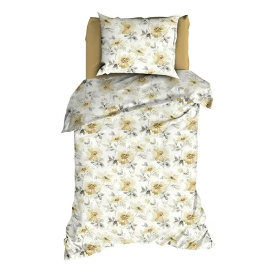 Afbeelding van Dekbedovertrek Satin d&#039;Or Rafaella Geel Satijn 140 x 200 / 220 cm 1 Persoons