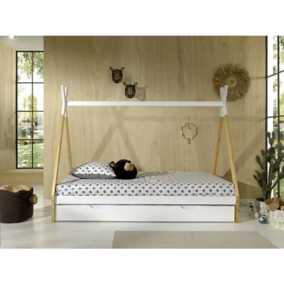Afbeelding van Vipack Tipi 1 persoons kinderbed hoog