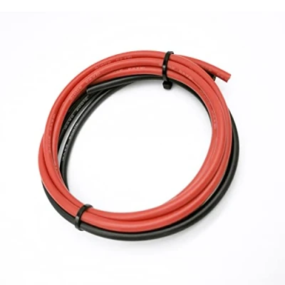 Afbeelding van Boladge 2 meter Zuivere Siliconen kabel 12AWG Stroomkabel Batterijkabel Vertind Koperdraad 12 Gauge RC (1 in zwart en 1 rood)