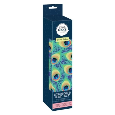 Afbeelding van Simply Make Diamond Art Kit Peacock Feathers (DSM 105134) (DISCONTINUED)